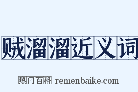 贼溜溜近义词是什么意思的图片